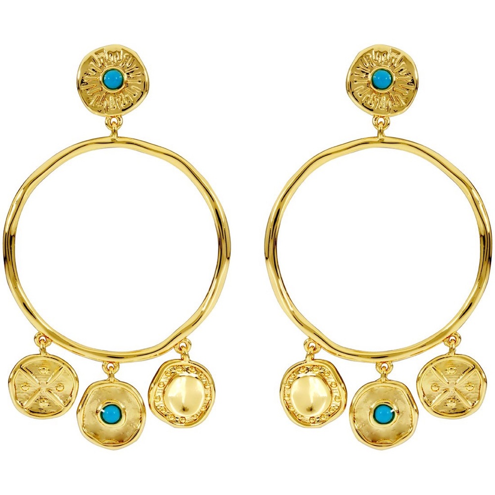 New Gorjana Cruz Coin Drop earrings